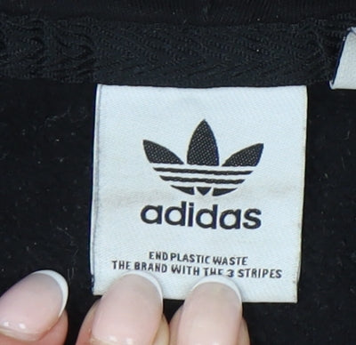 Adidas Womens Black Pullover Hoodie Size 6 XS Regular Fit