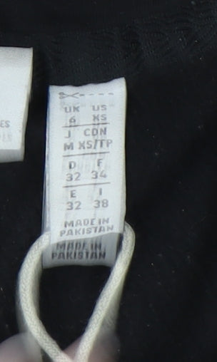 Adidas Womens Black Pullover Hoodie Size 6 XS Regular Fit