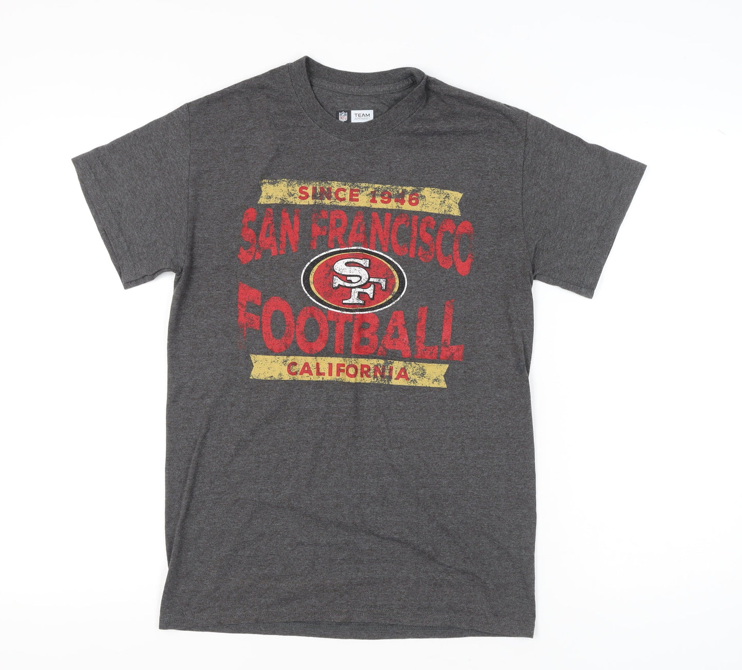 NFL Team Apparel Mens Grey Small San Francisco 49ers T-Shirt