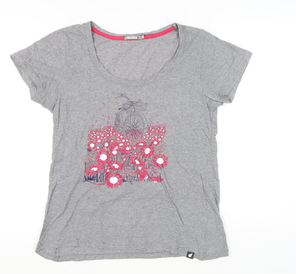 Peter Storm Womens Grey Floral Graphic T-Shirt Size 18