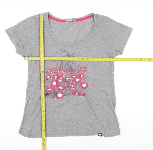 Peter Storm Womens Grey Floral Graphic T-Shirt Size 18