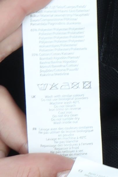 Slazenger Men’s Black Polo Shirt L Regular Fit Short Sleeve Sports