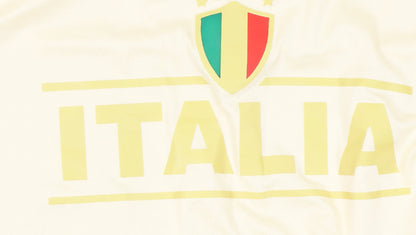 Men’s Italia Polo Shirt XL Beige Green Collared Sportswear