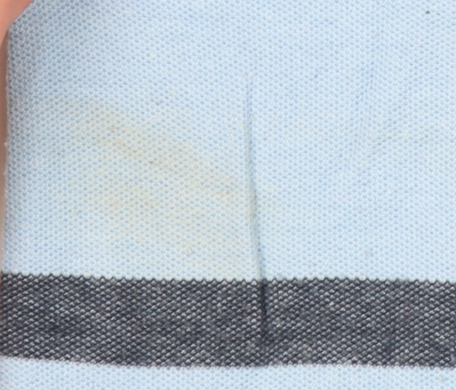 Ping Men’s Blue Striped Polo Shirt L Cotton Blend Golf Casual