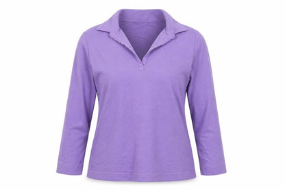 Womens UK Size 12 Maine New England Purple Basic Polo
