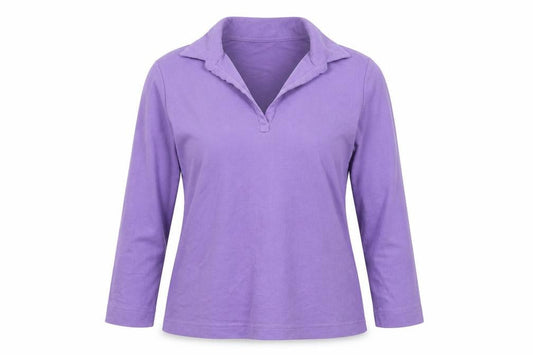 Womens UK Size 12 Maine New England Purple Basic Polo