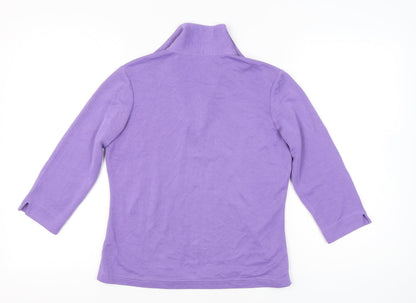 Womens UK Size 12 Maine New England Purple Basic Polo