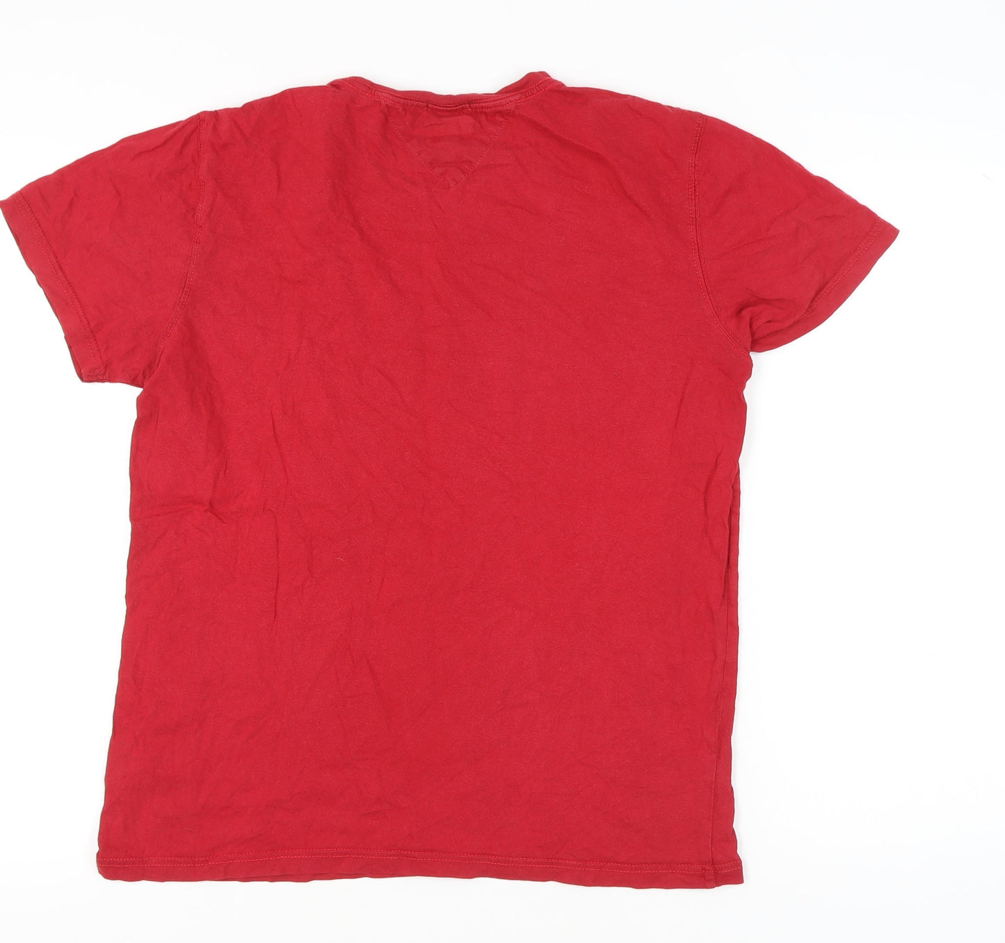 Tommy Hilfiger Men’s Red Graphic Print Crew Neck T-Shirt Size L