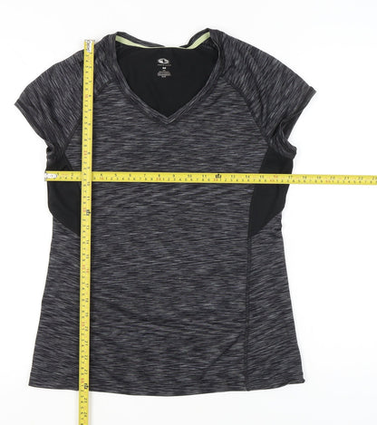 Athletic Works Womens Black Size 12 Jersey Active T-Shirt V-Neck