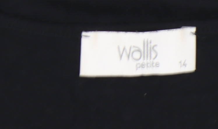 Wallis Petite Women’s Black Beaded Wrap Tank Top Size 14