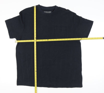 Racing Green Men’s Black XL T-Shirt Crew Neck Short Sleeve Cotton