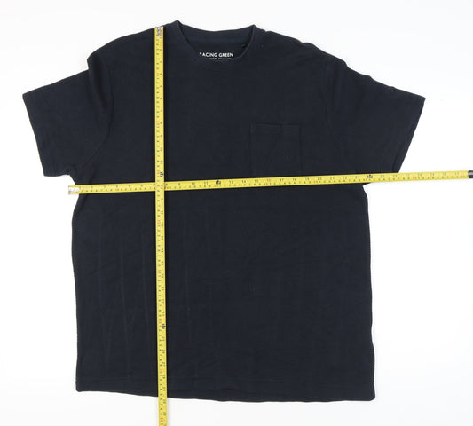 Racing Green Men’s Black XL T-Shirt Crew Neck Short Sleeve Cotton