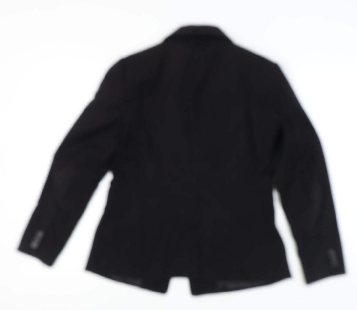 H&M Womens Black Blazer Jacket UK 14 Smart Workwear One Button