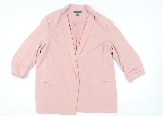Atmosphere Women Pink Blazer Jacket Size 20 Shawl Collar Workwear