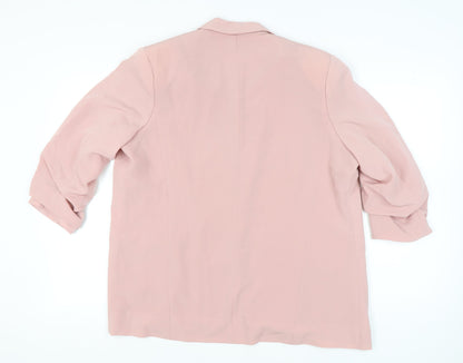 Atmosphere Women Pink Blazer Jacket Size 20 Shawl Collar Workwear