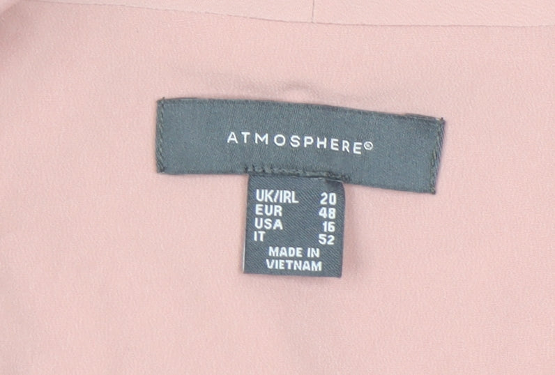 Atmosphere Women Pink Blazer Jacket Size 20 Shawl Collar Workwear