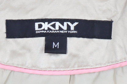 DKNY Womens Beige Trench Coat M Belted Classic Mid-Length