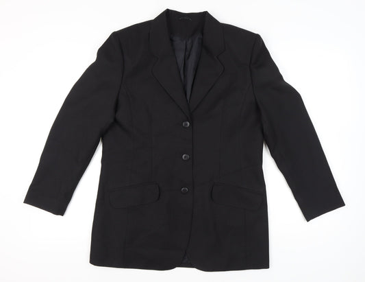 Classic Woman Black Blazer Jacket Women Size 14 UK Work Formal