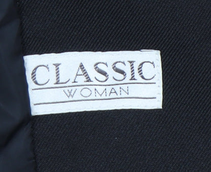 Classic Woman Black Blazer Jacket Women Size 14 UK Work Formal