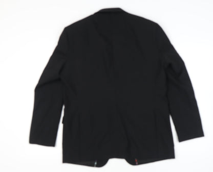 Mens UK Size 42 Jeff Banks Regular Black Suit Jacket