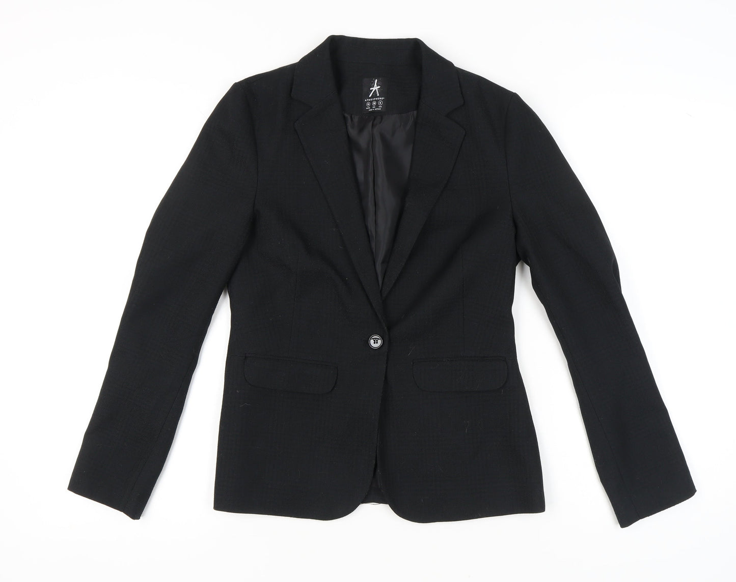 Atmosphere Womens Black Blazer Jacket Size 10 Regular Fit Workwear