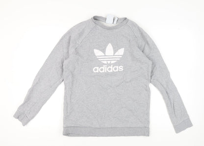 Mens UK Size M adidas Grey Pullover Sweatshirt