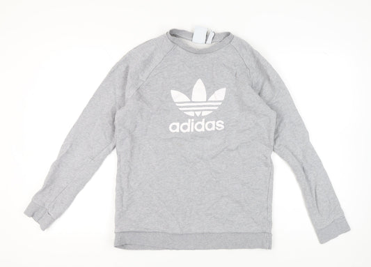 Mens UK Size M adidas Grey Pullover Sweatshirt