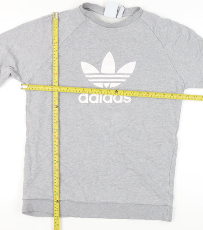 Mens UK Size M adidas Grey Pullover Sweatshirt