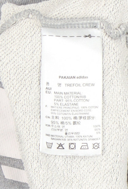 Mens UK Size M adidas Grey Pullover Sweatshirt