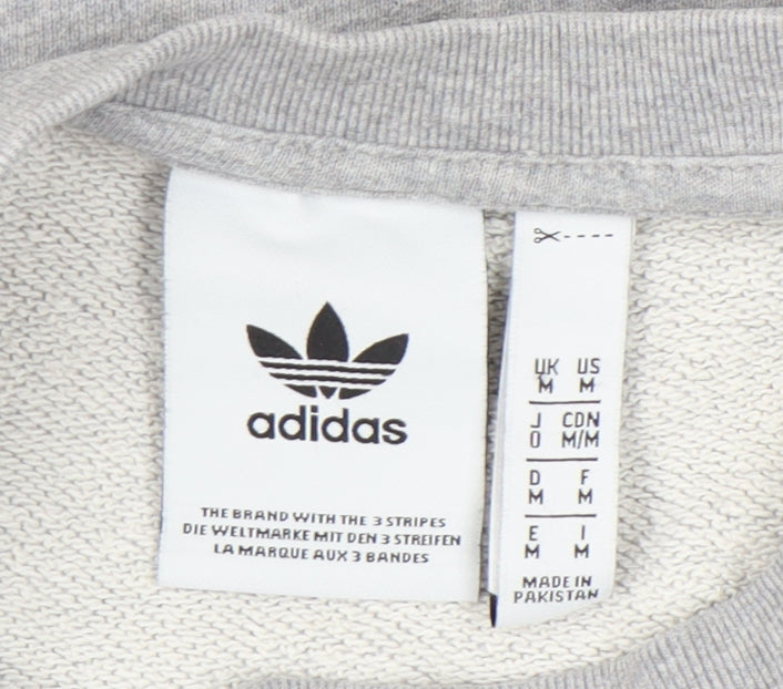 Mens UK Size M adidas Grey Pullover Sweatshirt