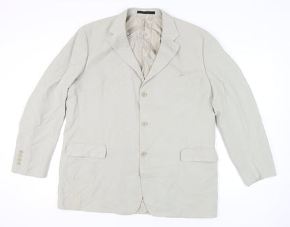Marks and Spencer Men’s Beige 48L Single-Breasted Blazer