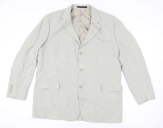 Marks and Spencer Men’s Beige 48L Single-Breasted Blazer