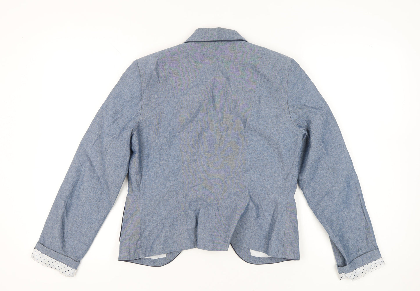 Atmosphere Womens Blue Cotton Blazer Jacket UK 12 Single Breasted