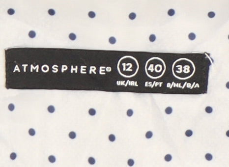 Atmosphere Womens Blue Cotton Blazer Jacket UK 12 Single Breasted