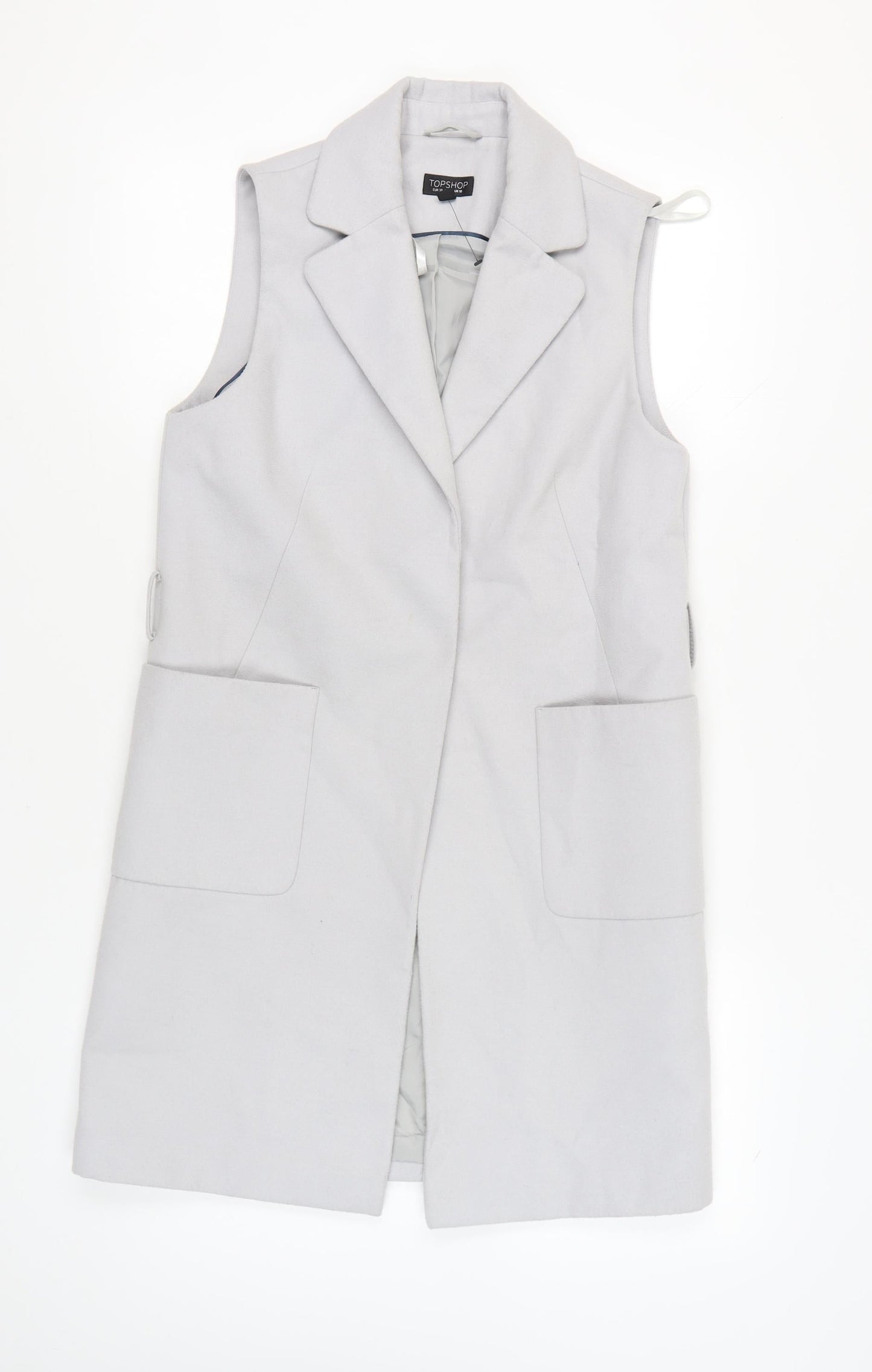 Womens UK Size 10 Topshop Grey Longline