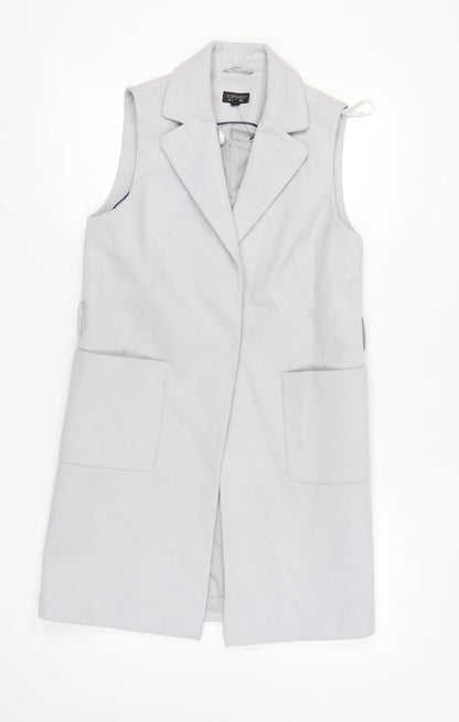 Womens UK Size 10 Topshop Grey Longline