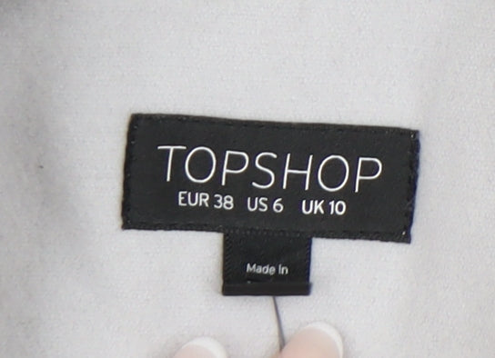 Womens UK Size 10 Topshop Grey Longline