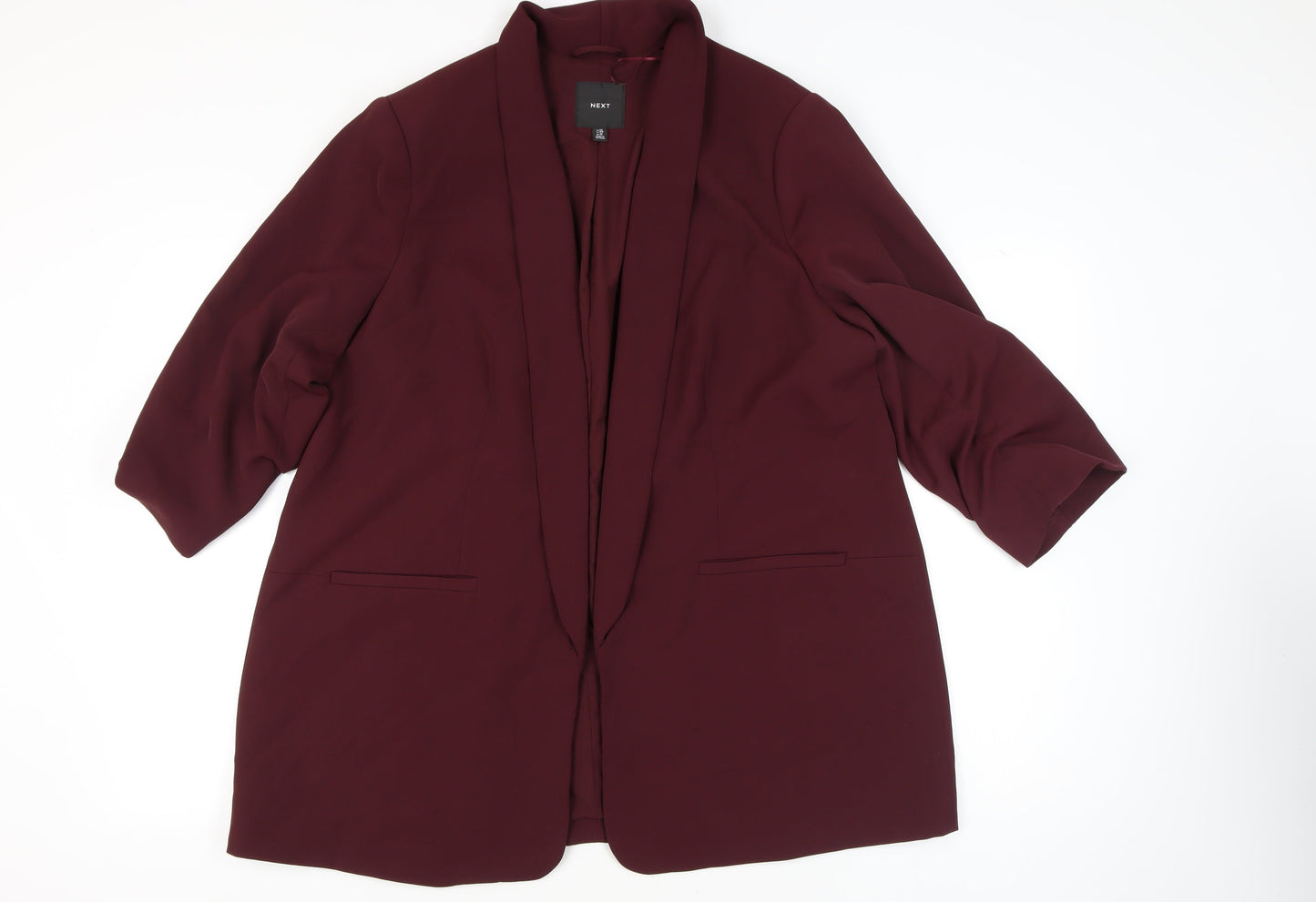 Next Women’s Red Plus Size 22 Shawl Collar Blazer Jacket