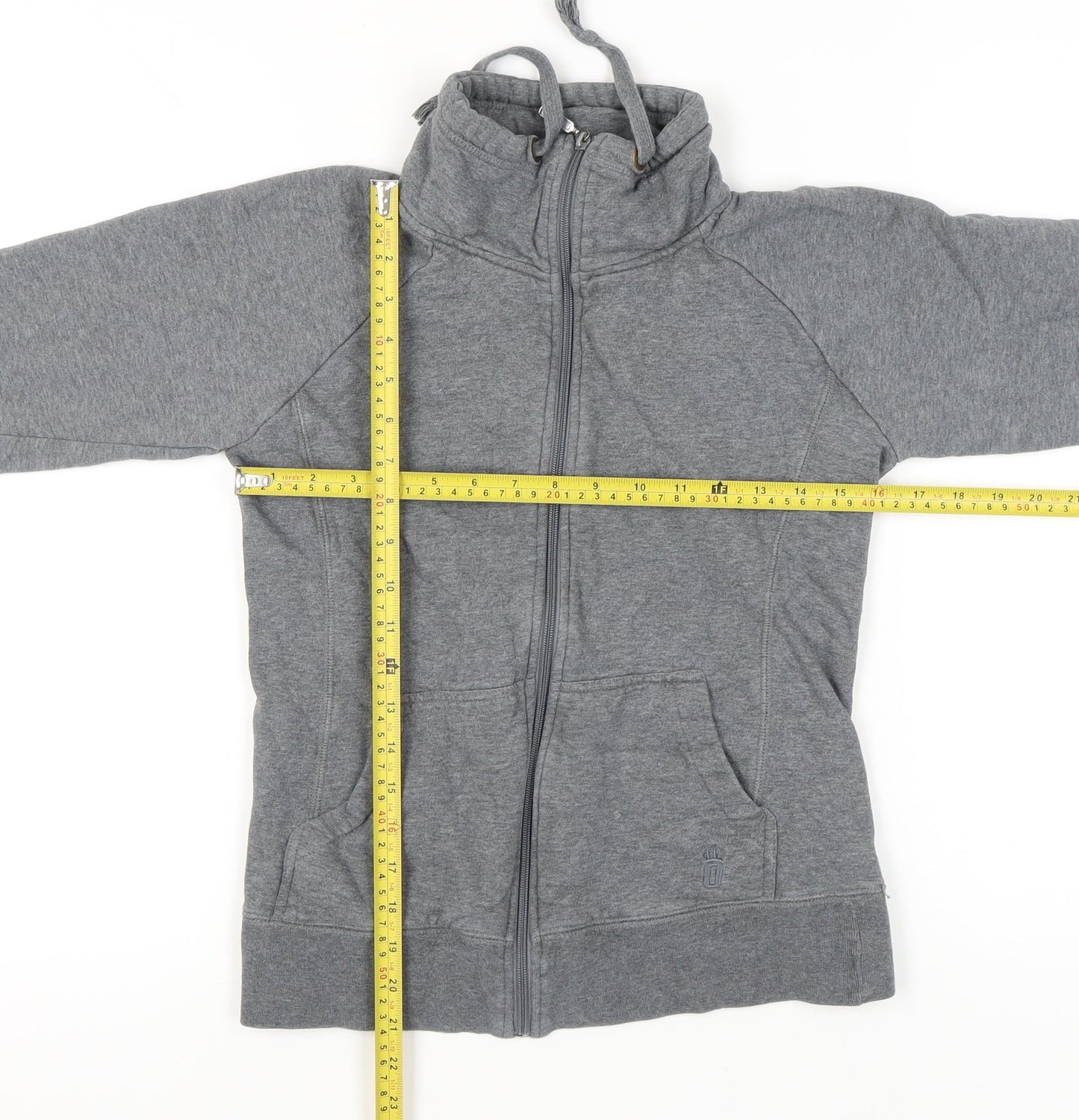 ONLY Unisex Kids Grey Full Zip Hoodie Sweatshirt Size M Regular Fit