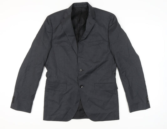 Mens UK Size 38 HUGO BOSS Regular Grey Suit Jacket