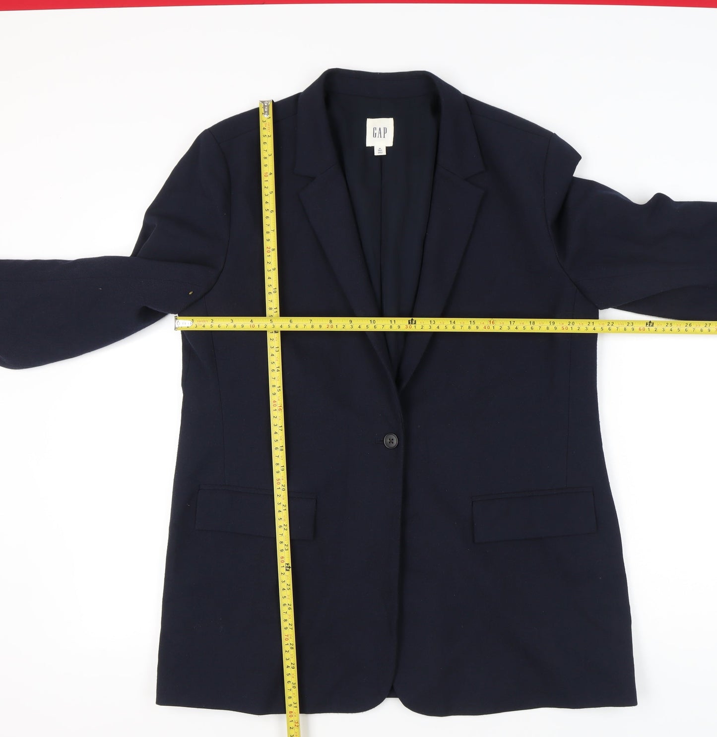 GAP Womens Blue XL Tall Single Breasted Blazer Jacket Workwear