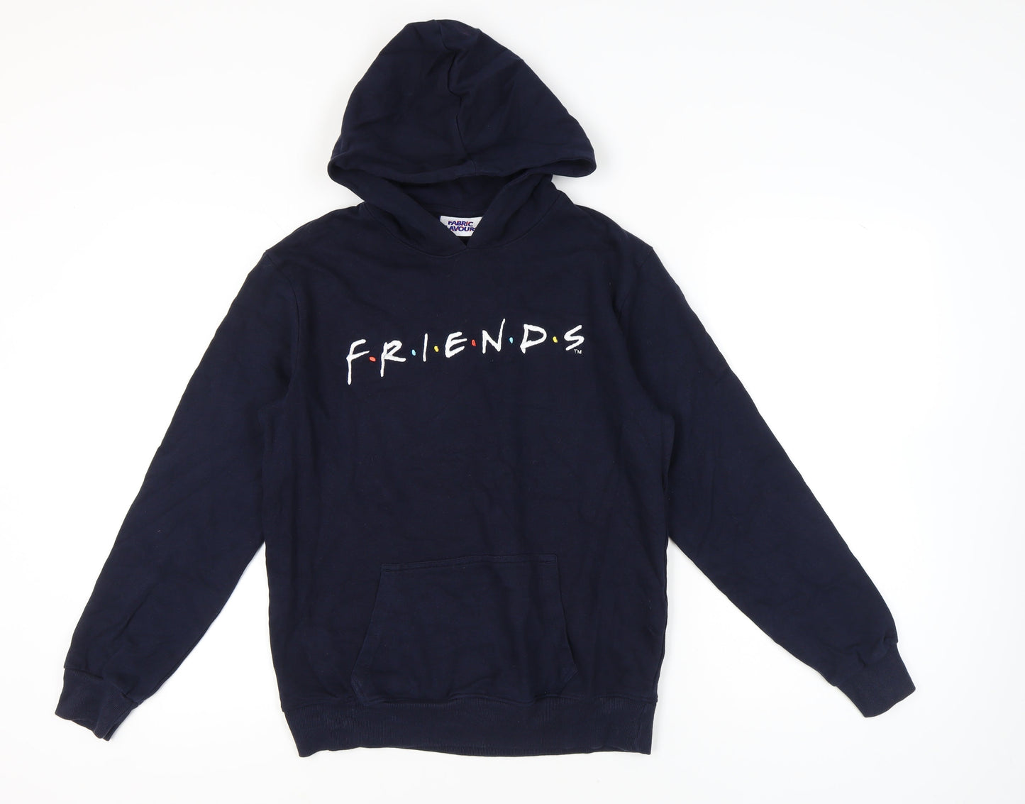 Fabric Flavours Girls Friends Navy Blue Pullover Hoodie 15-16Y TV Logo