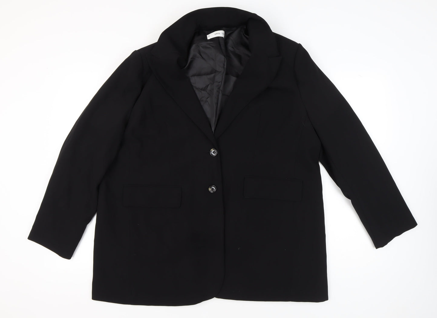Womens UK Size 2XL MNG Regular Black Blazer