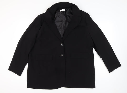 Womens UK Size 2XL MNG Regular Black Blazer