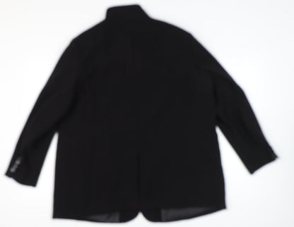 Womens UK Size 2XL MNG Regular Black Blazer