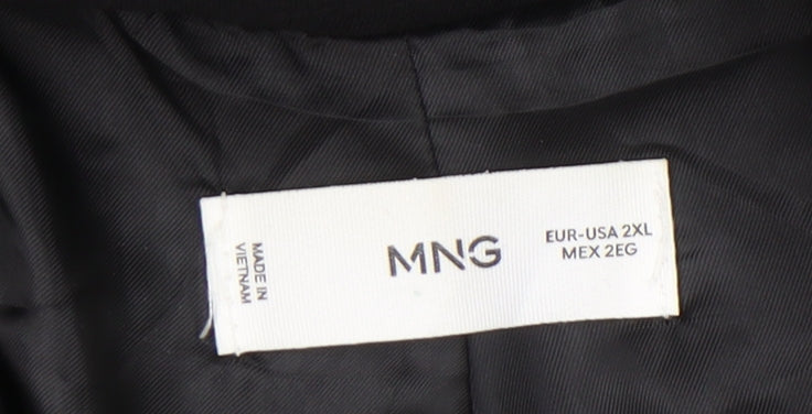 Womens UK Size 2XL MNG Regular Black Blazer