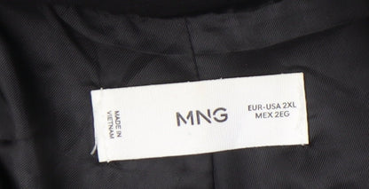 Womens UK Size 2XL MNG Regular Black Blazer