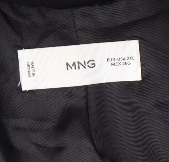 Womens UK Size 2XL MNG Regular Black Blazer