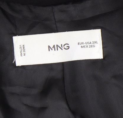 Womens UK Size 2XL MNG Regular Black Blazer