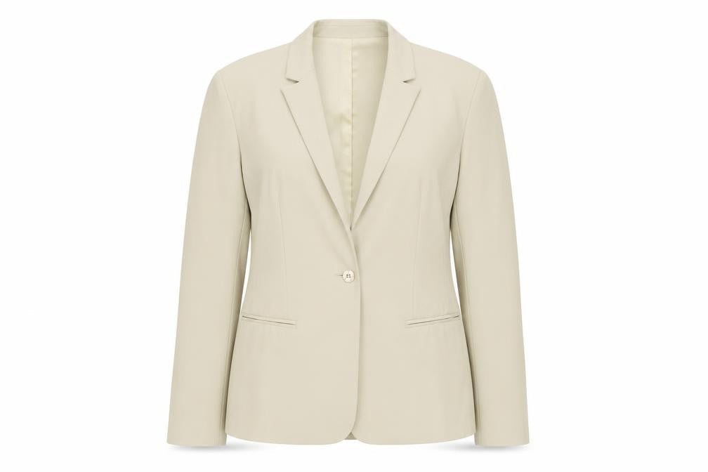 Hyphen Women Beige Blazer Jacket UK 14 Tailored Work Formal